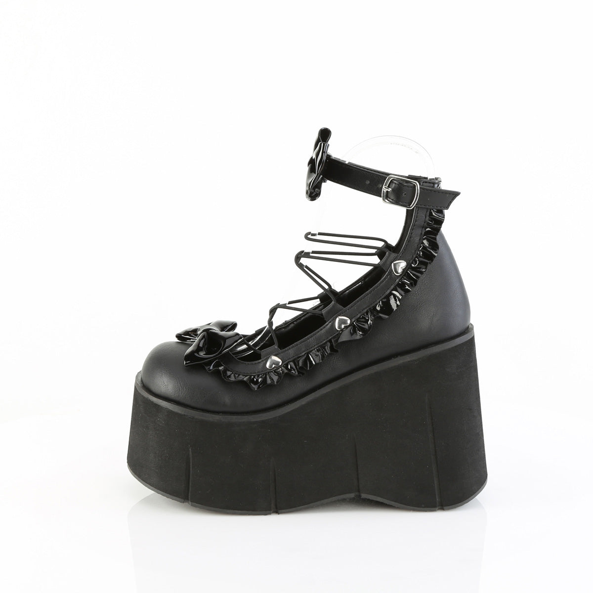 DemoniaCult Women's Heels & Platform Shoes KERA-18 Blk Vegan Leather