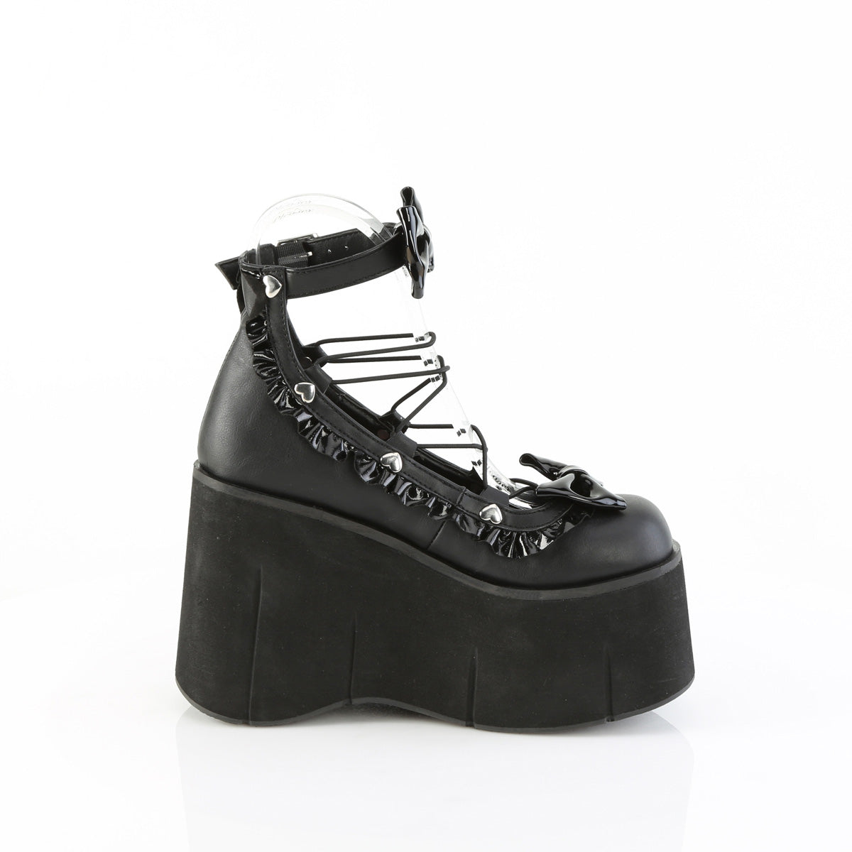 DemoniaCult Women's Heels & Platform Shoes KERA-18 Blk Vegan Leather
