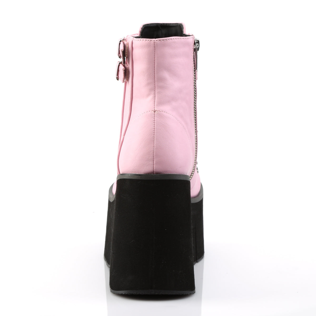 DemoniaCult Bottes de cheville des femmes KERA-21 B. Cuir végétalien rose