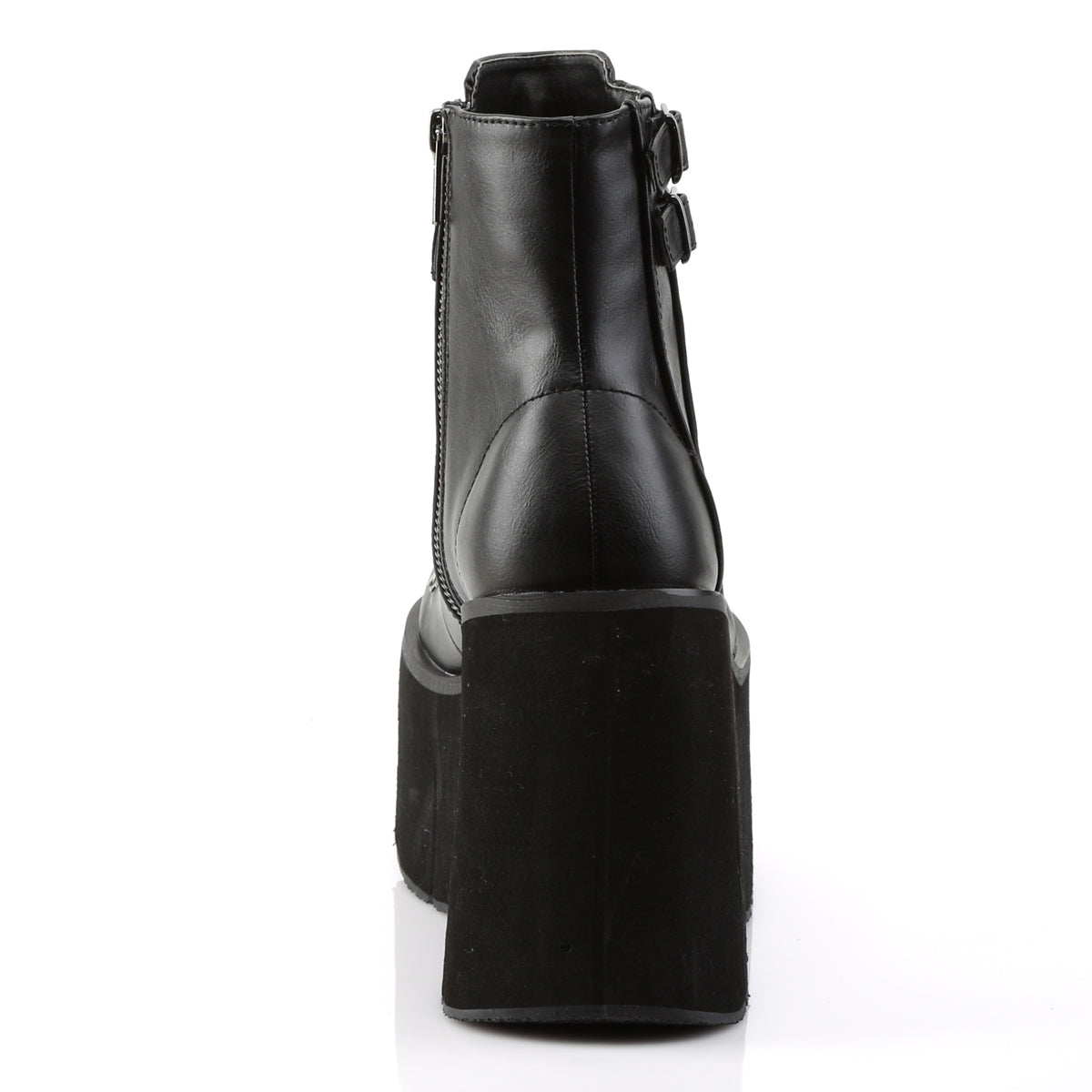 DemoniaCult Bottes de cheville des femmes KERA-21 Cuir végétalien BLK