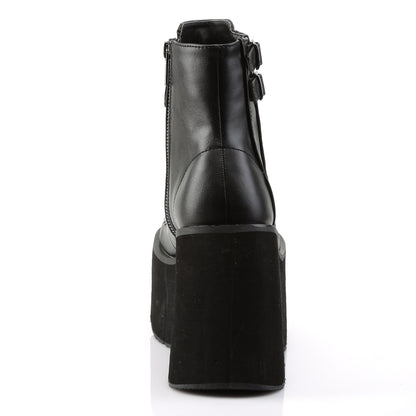 DemoniaCult Bottes de cheville des femmes KERA-21 Cuir végétalien BLK