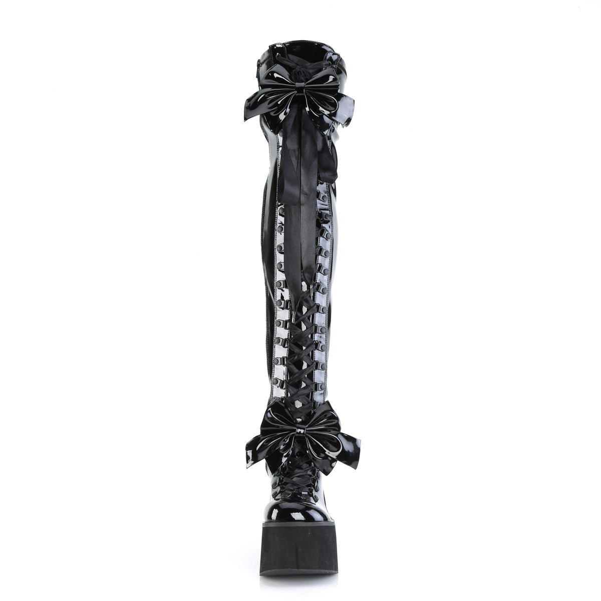 DemoniaCult Bottes de femmes KERA-303 BLK STREAT BREVET