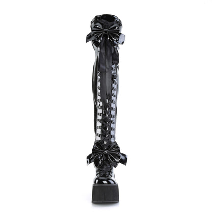 DemoniaCult Bottes de femmes KERA-303 BLK STREAT BREVET