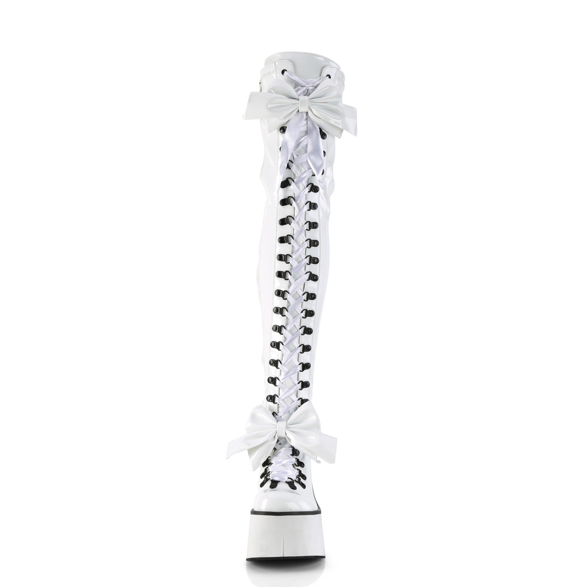 DemoniaCult  Bottes KERA-303 Wht Stret Patent