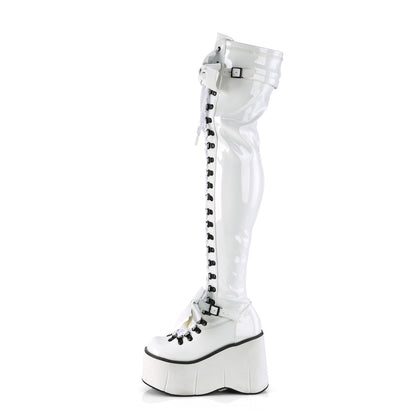 DemoniaCult  Bottes KERA-303 Wht Stret Patent