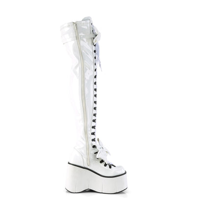 DemoniaCult  Bottes KERA-303 Wht Stret Patent