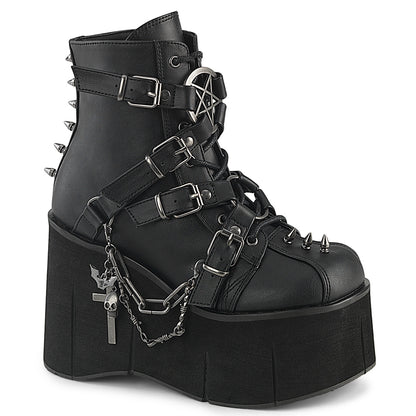 DemoniaCult Women's Ankle Boots KERA-68 Blk Vegan Leather