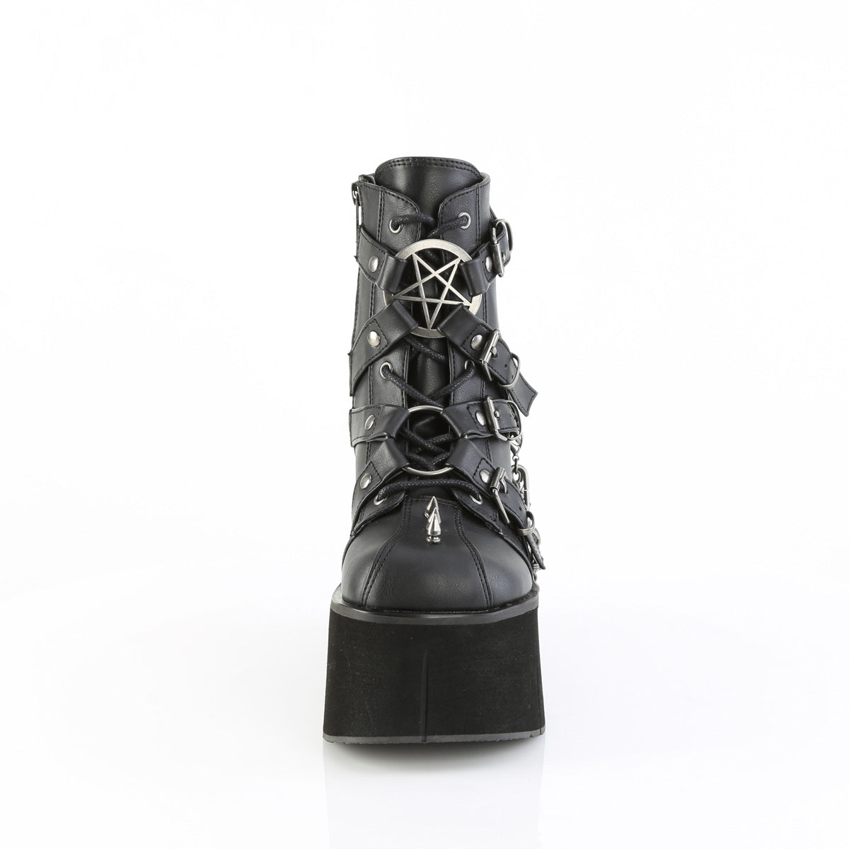 DemoniaCult Women's Ankle Boots KERA-68 Blk Vegan Leather