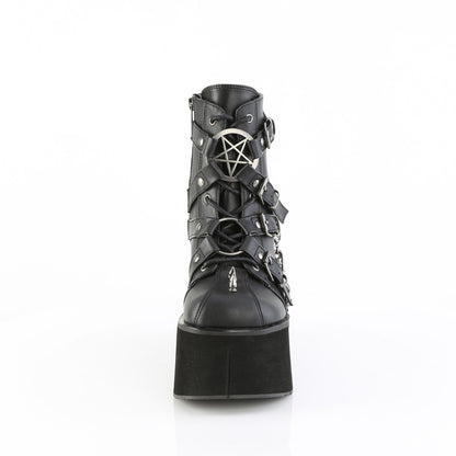 DemoniaCult Women's Ankle Boots KERA-68 Blk Vegan Leather