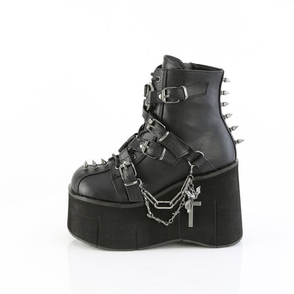 DemoniaCult Women's Ankle Boots KERA-68 Blk Vegan Leather