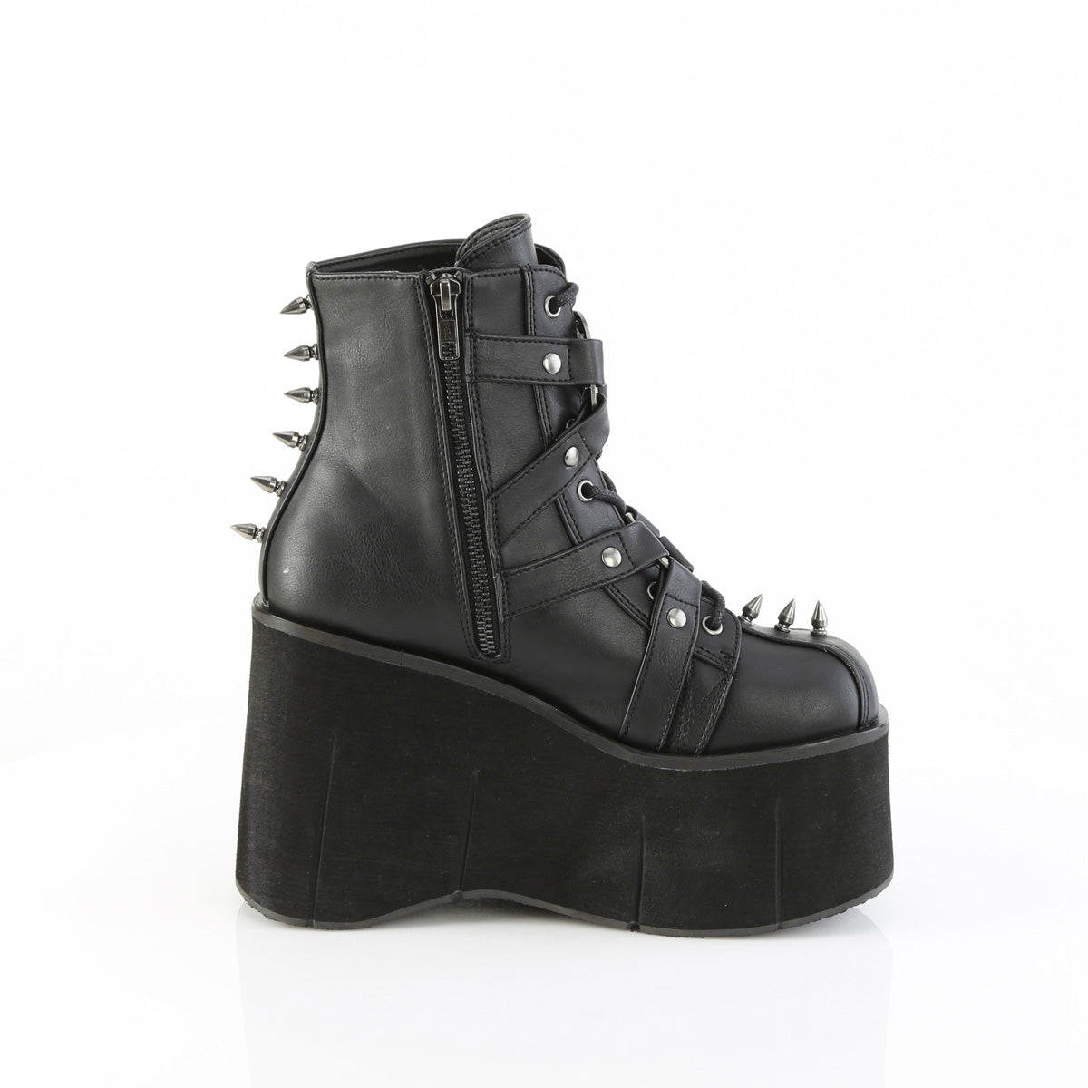DemoniaCult Women's Ankle Boots KERA-68 Blk Vegan Leather