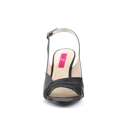 Pleaser Pink Label Pompes pour femmes KIMBERLY-01SP Blk Faux Cuir