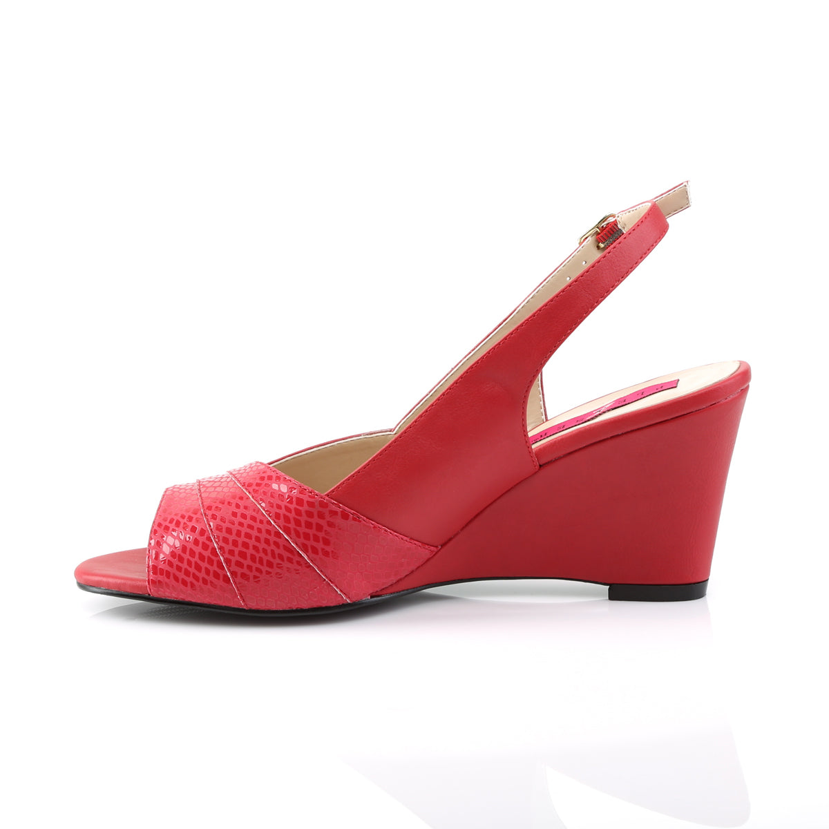 Pleaser Pink Label Pompes pour femmes KIMBERLY-01SP cuir rouge rouge