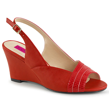 Pleaser Pink Label Womens Pumps KIMBERLY-01SP Red Faux Leather