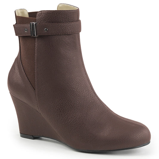 Pleaser Pink Label Bottines pour femmes KIMBERLY-102 cuir fausse brun