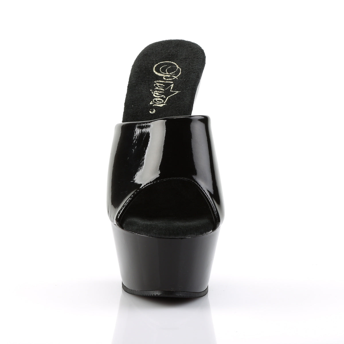 Pleaser Sandales pour femmes KISS-201 blk pat / blk