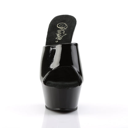 Pleaser Sandales pour femmes KISS-201 blk pat / blk
