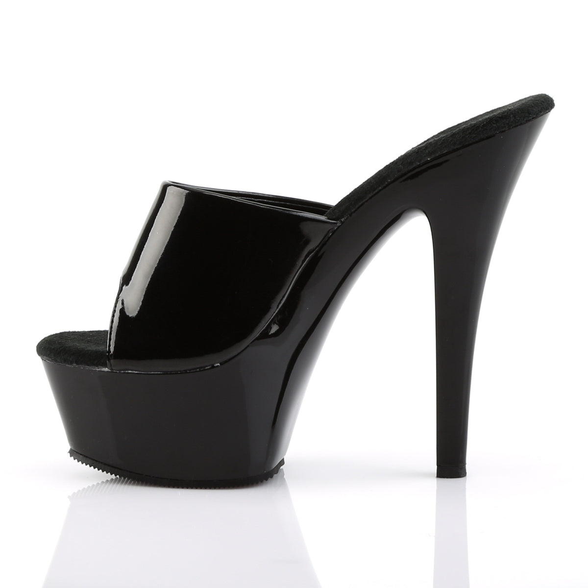 Pleaser Sandales pour femmes KISS-201 blk pat / blk