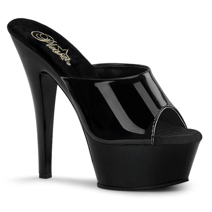 Pleaser Sandales pour femmes KISS-201 blk pat / blk