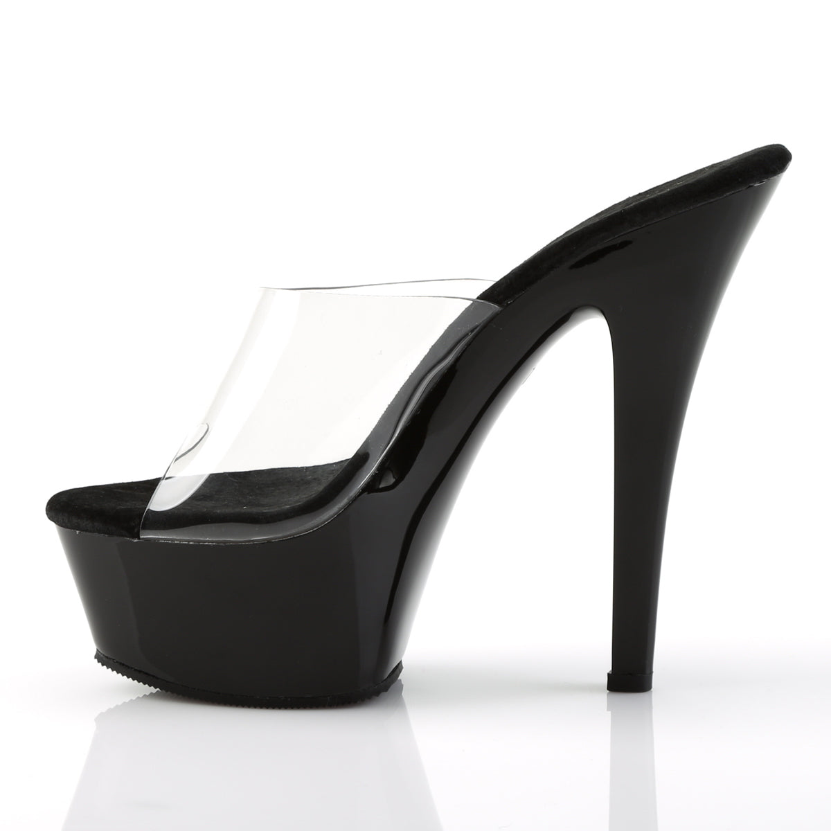 Pleaser Sandales pour femmes KISS-201 CLR / BLK