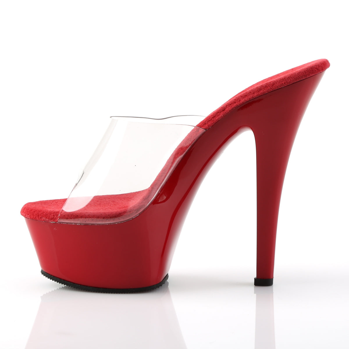 Pleaser Sandales pour femmes KISS-201 CLR / ROUGE