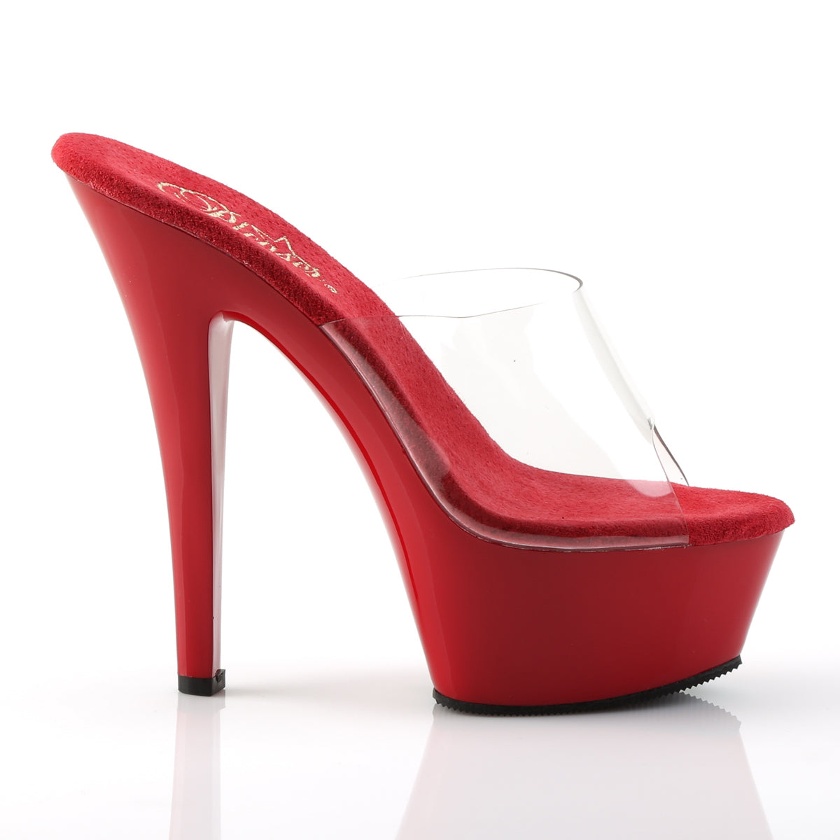 Pleaser Sandales pour femmes KISS-201 CLR / ROUGE