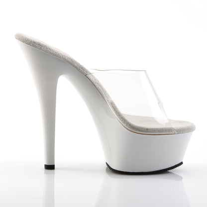 Pleaser Sandales pour femmes KISS-201 clr / wht