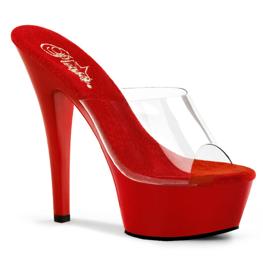 Pleaser Sandales pour femmes KISS-201 CLR / ROUGE