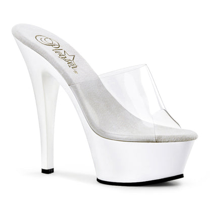 Pleaser Sandales pour femmes KISS-201 clr / wht