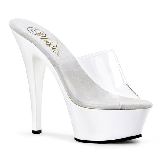 Pleaser Sandales pour femmes KISS-201 clr / wht