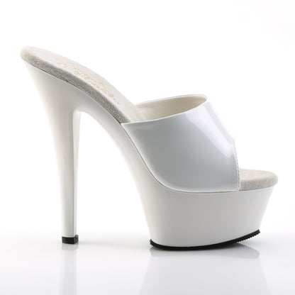 Pleaser Sandales pour femmes KISS-201 wht pat / wht