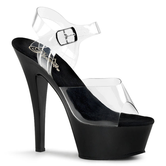 Pleaser Sandales pour femmes KISS-208 CLR / BLK