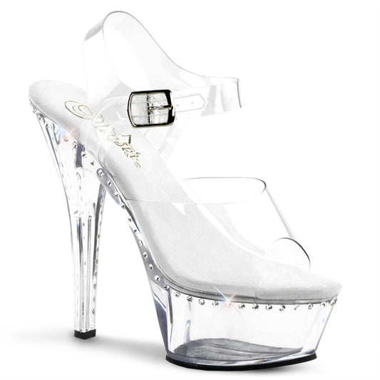 Pleaser Sandales pour femmes KISS-208LS CLR / CLR