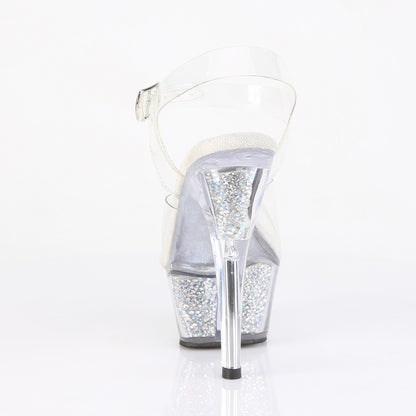 Pleaser Women's Platform Shoes KISS-208RSI Clr/Clr-Slv AB RS