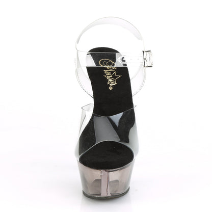 Pleaser Sandales pour femmes KISS-208t clr / fumée teinté