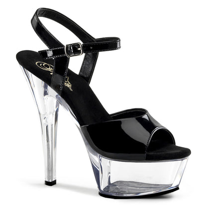 Pleaser Sandales pour femmes KISS-209 BLK PAT / CLR