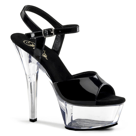 Pleaser Sandales pour femmes KISS-209 BLK PAT / CLR