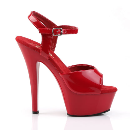 Pleaser Sandales pour femmes KISS-209 Pat rouge / rouge