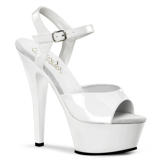 Pleaser Sandales pour femmes KISS-209 wht pat / wt