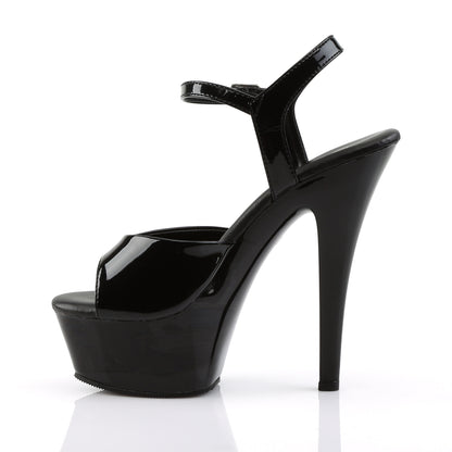 Pleaser Sandales pour femmes KISS-20VL BLK PAT / BLK