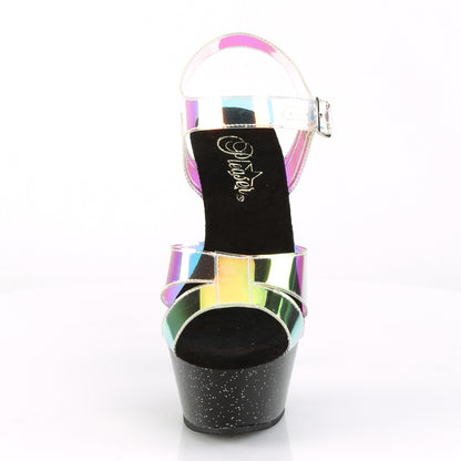 Pleaser Womens Sandals KISS-220MMR Magic Mirror TPU/Blk