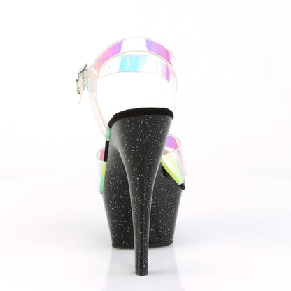 Pleaser Womens Sandals KISS-220MMR Magic Mirror TPU/Blk