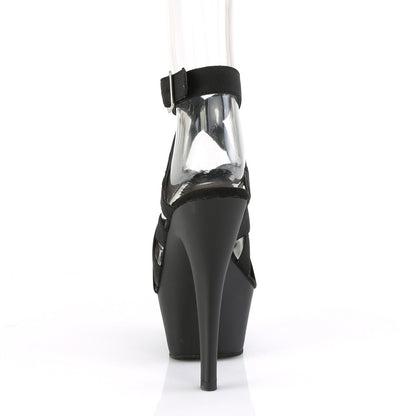 Pleaser Sandales pour femmes KISS-241 BLK BANDE ELASTIQUE / BLK MATTE