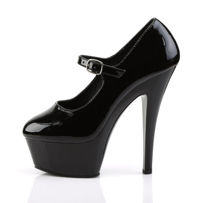Pleaser Sandales pour femmes KISS-280 BLK PAT / BLK