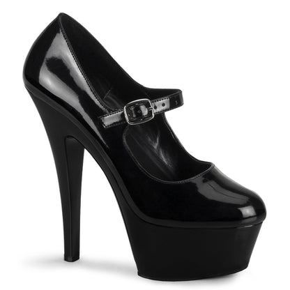 Pleaser Sandales pour femmes KISS-280 BLK PAT / BLK