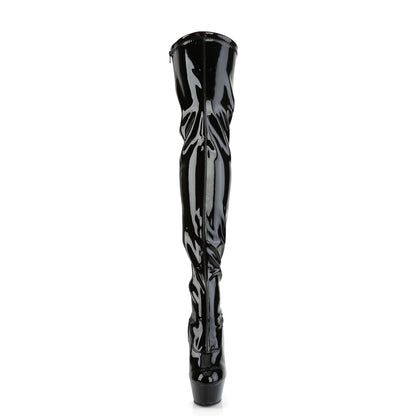 Pleaser Bottes pour femmes KISS-3000 blk str pat / blk