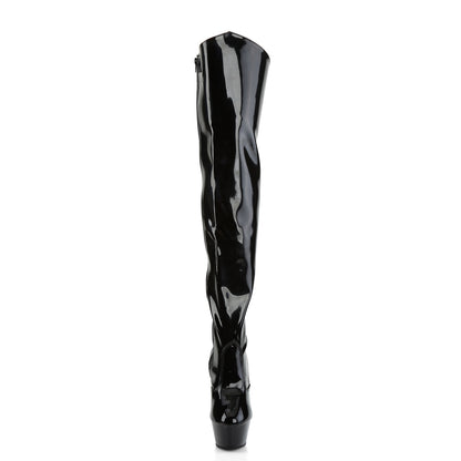 Pleaser Bottes pour femmes KISS-3010 BLK PAT / BLK