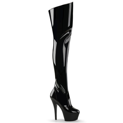 Pleaser Bottes pour femmes KISS-3010 BLK PAT / BLK
