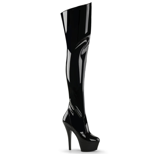 Pleaser Bottes pour femmes KISS-3010 BLK PAT / BLK