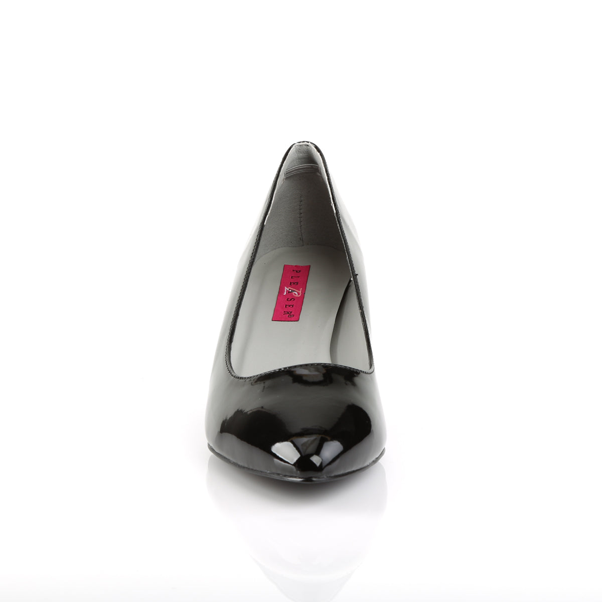 Pleaser Pink Label Womens Pumps KITTEN-01 Blk Pat
